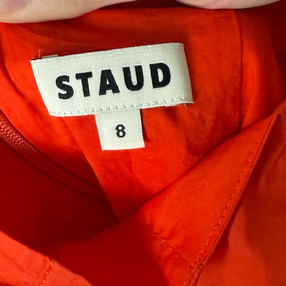 Staud Mini Wells Dress Red Rose 8 - Picture 6 of 7